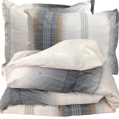 Linnea Parure de lit 140x200 cm 50x70 cm percale ESTEBAN beige 2 pièces* Parure De Lit