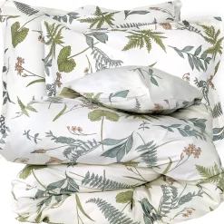Linnea Parure de lit 140x200 cm 50x70 cm percale de coton FÉERIE Blanc sauge* Parure De Lit