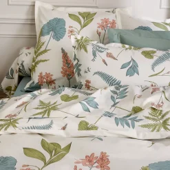 Linnea Parure de lit 140x200 cm 65x65 cm percale de coton FÉERIE Blanc sauge* Parure De Lit
