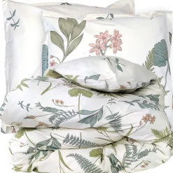 Linnea Parure de lit 140x200 cm 65x65 cm percale de coton FÉERIE Blanc sauge* Parure De Lit