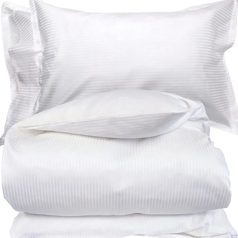 Parure de lit 260x240 cm 50x70 cm satin GRAND HÔTEL 3 pièces blanc>Linnea Hot