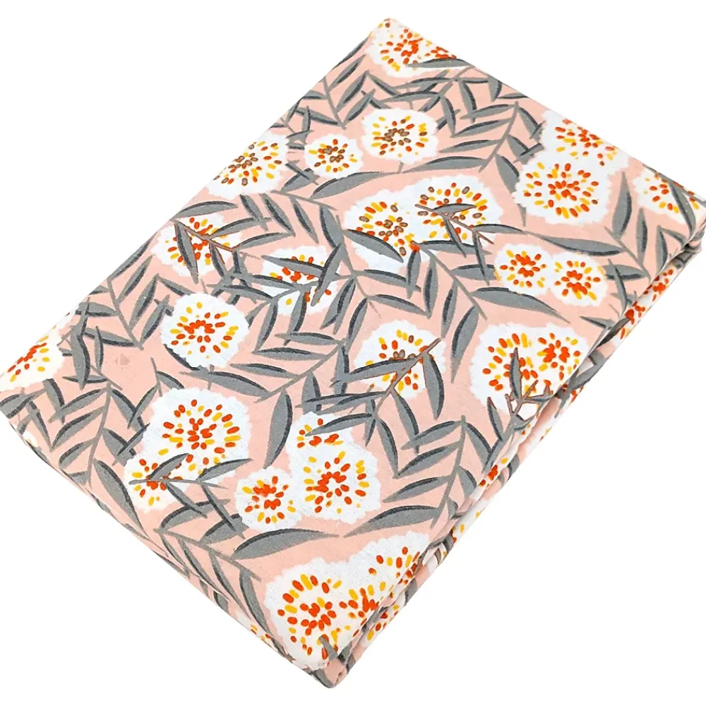 Linnea Parure de lit 200x200 cm 65x65 flanelle LILY gris orange 3 pièces* Parure De Lit