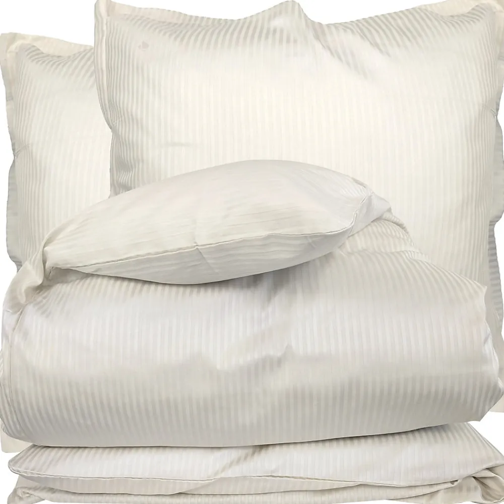 Parure de lit 240x220 satin de coton GRAND HÔTEL 3 pièces marron Sable>Linnea Best