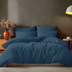 Sensei Maison Parure housse de couette 240x220 cm avec 2 taies 50x70 cm en coton Denim STUDIO* Parure De Lit