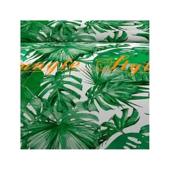 Soleil D'Ocre Parure housse de couette en coton 57 Fils/cm2 260x240 cm NOUMEA Vert et Blanc par* Parure De Lit