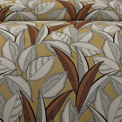 Parure housse de couette en coton 57 fils 260x240 cm TOGO moutarde, par><noscript><img width=