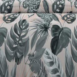 Parure housse de couette en coton 57 fils 240x220 cm TROPIC vert, par><noscript><img data-lazyloaded=