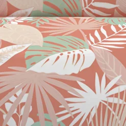 Soleil D'Ocre Parure housse de couette en coton 57 fils 260x240 cm TANZANIE corail, par* Parure De Lit