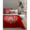 Parure housse de couette valloire rouge 240 x 220 cm - 100 % coton - 220x240cm - Rouge>Douceur D'Intérieur Best