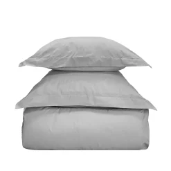 Sensei Maison Parure housse de couette 240x220 cm avec 2 taies 50x70 cm en coton Gris Perle STUDIO* Parure De Lit