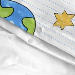 Parure housse de couette 2 pièces Space rocket 100% Coton><noscript><img width=