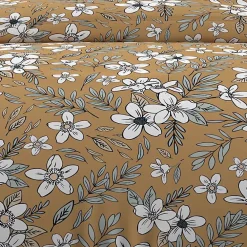 Soleil D'Ocre Parure housse de couette en coton 57 fils 240x220 cm MANON camel, par* Parure De Lit
