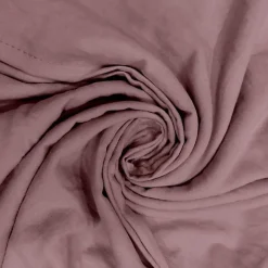 Parure housse de couette en microfibre lavée 260x240 cm BOHEME vieux rose, par>Soleil D'Ocre