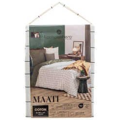 Atmosphera Créateur D'Intérieur Parure imprimée Maati beige 240x220cm - Atmosphera* Boutis, Couvre-Lit, Édredon