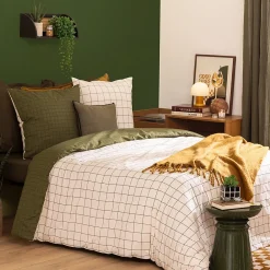 Atmosphera Créateur D'Intérieur Parure imprimée Maati beige 240x220cm - Atmosphera* Boutis, Couvre-Lit, Édredon