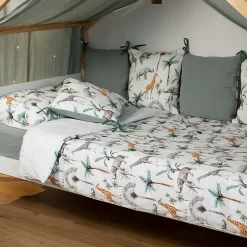 Sevira Kids Parure réversible housse de couette + taie d'oreiller enfant Safari* Parure De Lit