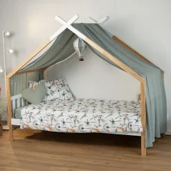 Sevira Kids Parure réversible housse de couette + taie d'oreiller enfant Safari* Parure De Lit