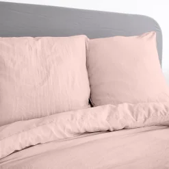 Linnea Parure 240x220 cm MILA polyester micro lavée rose poudré 3 pièces* Parure De Lit