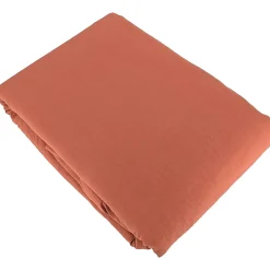 Parure 240x220 cm MILA polyester micro lavée rouge terracotta 3 pièces>Linnea Outlet