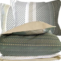 Linnea Parure 300x240 cm 50x70 cm coton NIAGARA vert Kaki 3 pièces* Parure De Lit