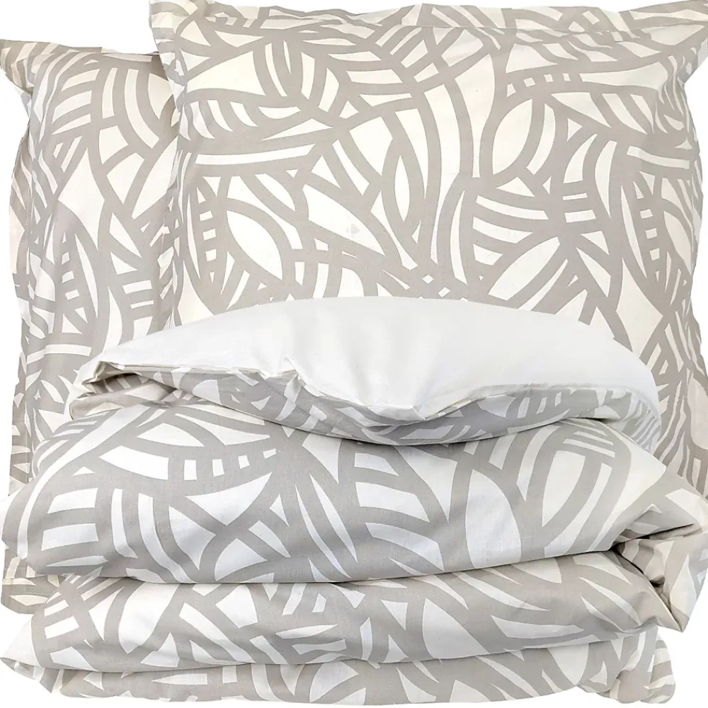 Linnea Parure 260x240 cm 65x65 cm coton SERENA Beige écru 3 pièces* Parure De Lit