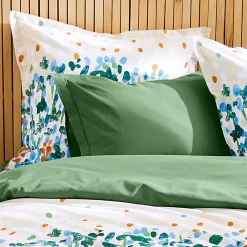 Linnea Parure 280x240 cm 50x70 cm coton ÉVASION Blanc vert 3 pièces* Parure De Lit