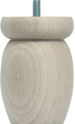 Pied de lit boule H. 100 mm x ø68 mm brut>Bar plus Best