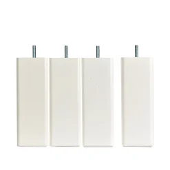 Pied de lit carré en bois Blanc Hauteur 15 cm (vendu à l'unité)><noscript><img width=