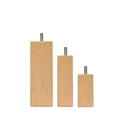 Bellecour Pied de lit carré en bois Hauteur 20 cm (vendu à l'unité)* Pied De Lit