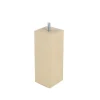 Pied de lit carré en hêtre texture bois H. 15 x L. 5,5 cm>Bar plus Clearance