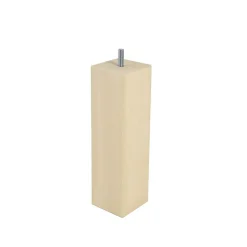 Pied de lit carré en hêtre texture bois H. 20 x L. 5,5 cm>Bar plus Hot