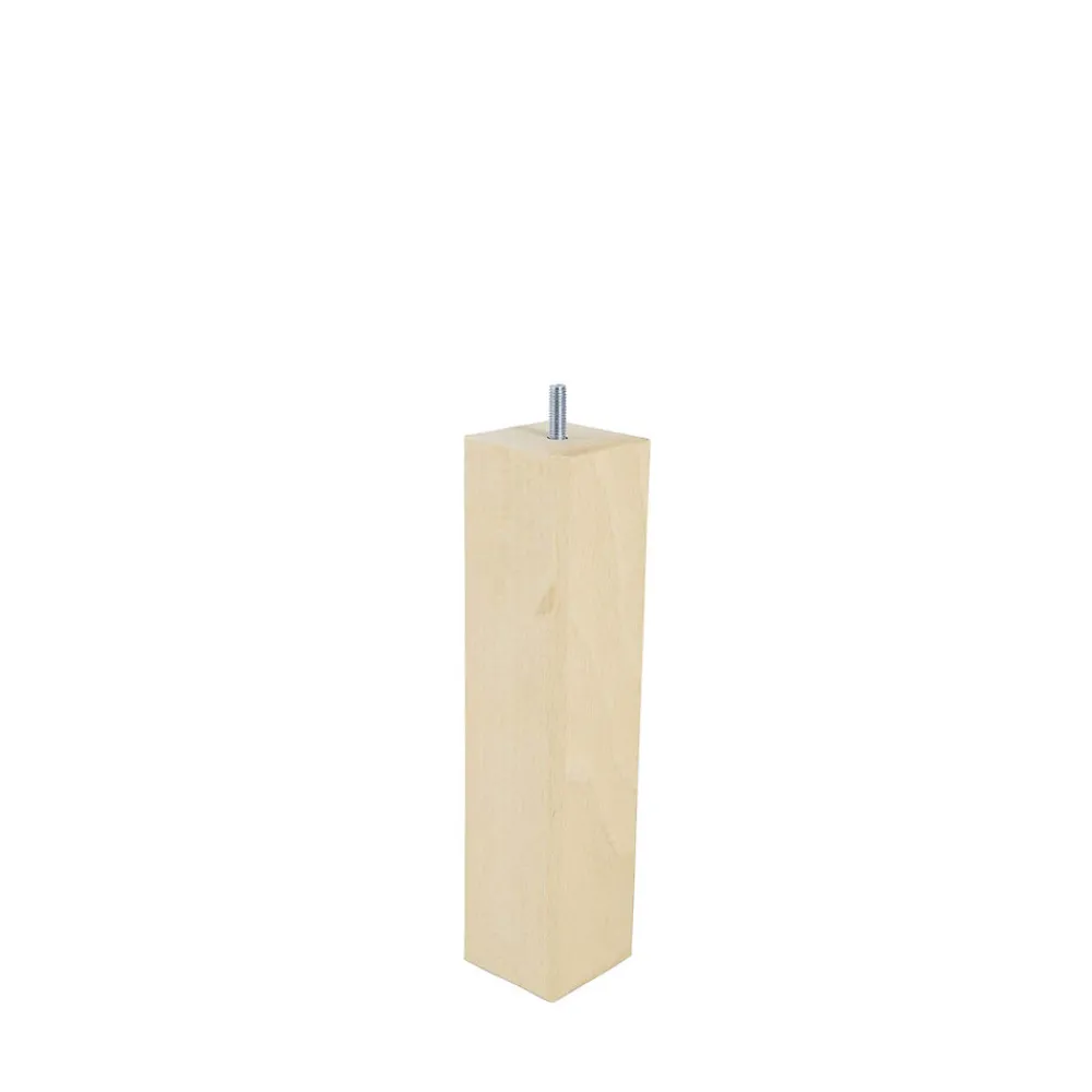 Bar plus Pied de lit carré en hêtre texture bois H. 25 x L. 5,5 cm* Pied De Lit