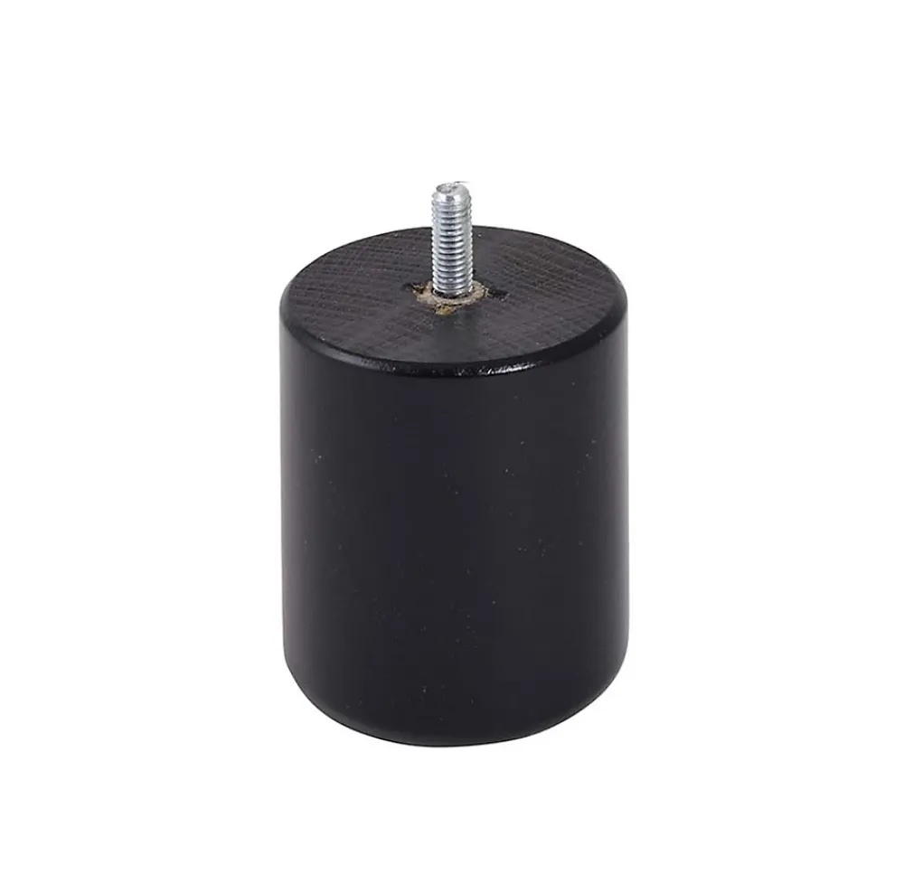 Bar plus Pied de lit cylindrique en hêtre noir H. 8 x Ø6,8 cm* Pied De Lit