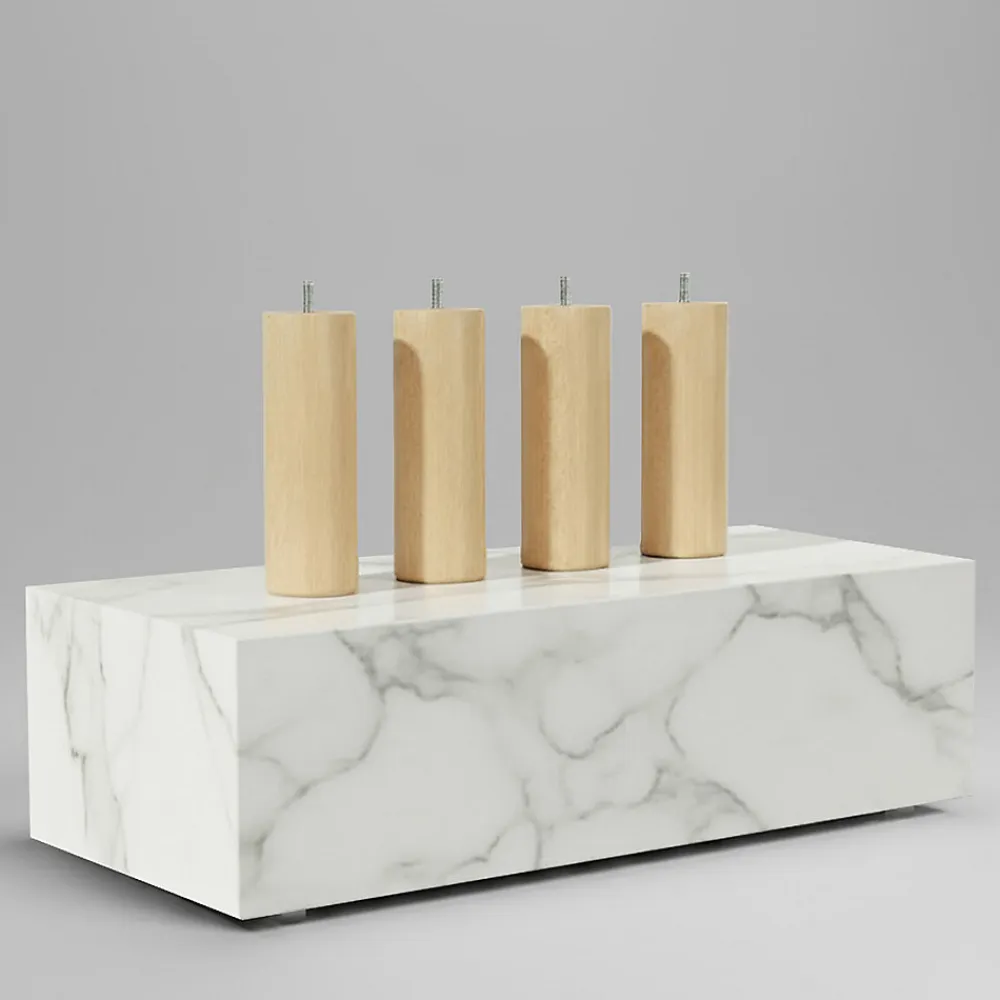 Pied de lit cylindrique en bois Hauteur 30 cm (vendu à l'unité)>Bellecour Sale