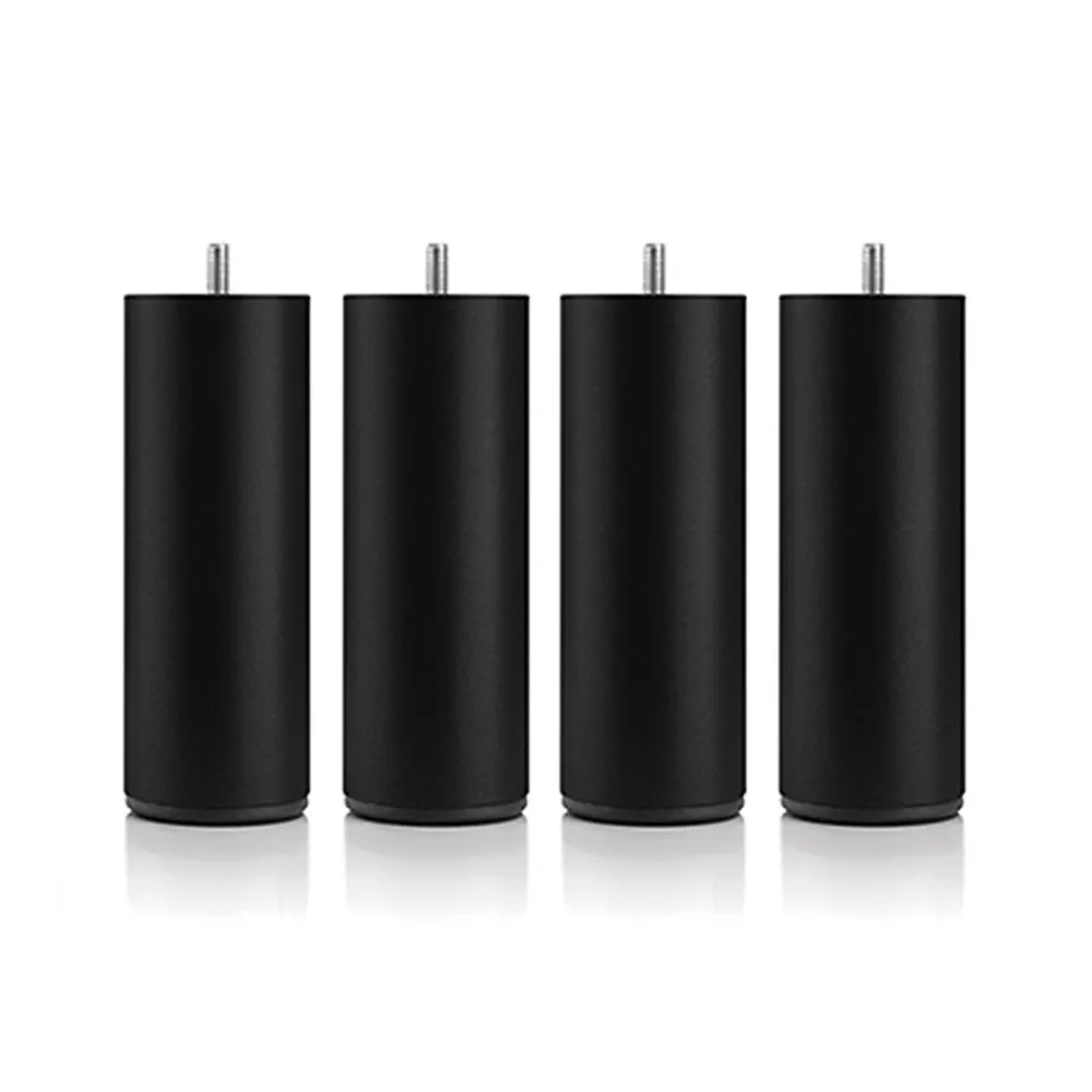 Pied de lit cylindrique en métal Noir Hauteur 20 cm (vendu à l'unité)>Bellecour Outlet