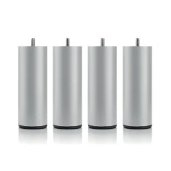 Pied de lit cylindrique en métal Gris Hauteur 16 cm (vendu à l'unité)>Bellecour Sale