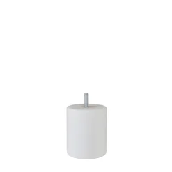 Bar plus Pied de lit cylindrique en hêtre blanc H. 8 x Ø6,8 cm* Pied De Lit