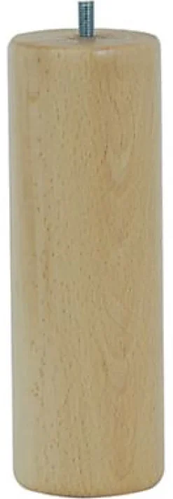 Bar plus Pied de lit cylindrique H. 200 mm x ø70 mm verni* Pied De Lit