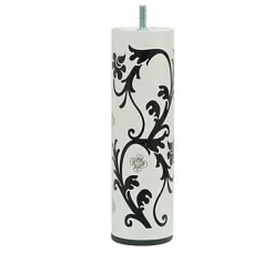 Pied de lit motif floral H. 200 mm x ø 60 mm>Evoludis New