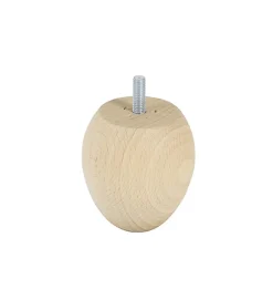Bar plus Pied de lit ovale en hêtre texture bois H. 7 x L. 7 cm* Pied De Lit