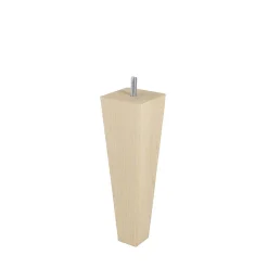 Pied de lit pyramide en hêtre texture bois H. 20 x L. 6 cm>Bar plus Discount
