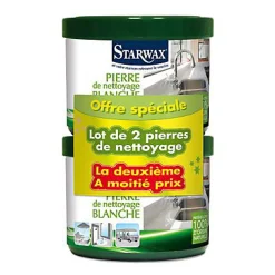 Pierre de nettoyage blanche 375GR vendu par 2 pièces>Starwax Best