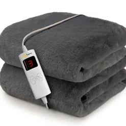 Plaid Chauffant Électrique En Fausse Fourrure De Luxe - Gris>Cosi Home Best