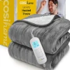 Cosi Home Plaid Chauffant Électrique En Polaire & Sherpa - Gris* Couverture
