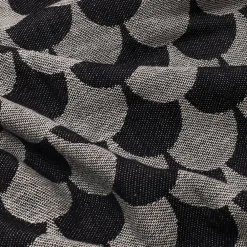 Plaid en coton Noir et gris avec franges DROPALL -><noscript><img width=