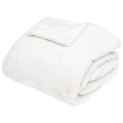 PLAID FOUR TILDE BLANC 130X180 - Atmosphera>Atmosphera Créateur D'Intérieur Discount