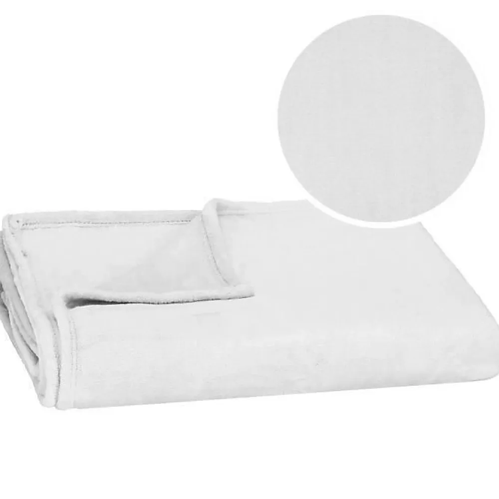 Springos Plaid douillette et douce, couverture épaisse 200 x 220 cm - gris clair* Couverture