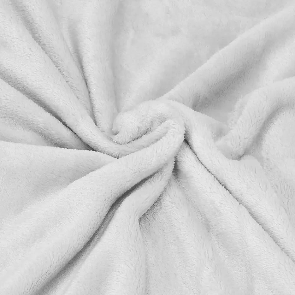Springos Plaid douillette et douce, couverture épaisse 200 x 220 cm - gris clair* Couverture