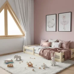 Kobi Plancher lit bas Lila 180x80 cm - bois naturel Montessori*Enfant Lit Enfant