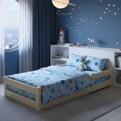 Kobi Plancher lit bas Lila 120x60 cm - bois naturel Montessori*Enfant Lit Enfant